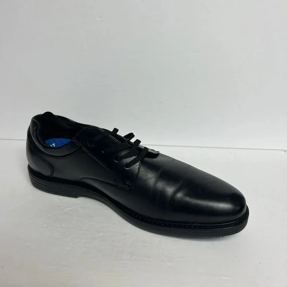Nunn Bush Mens Wade Work Plain Toe Oxford Black 12 M
